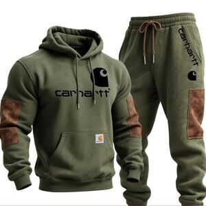 Carhartt Olive Green Hoodie and Joggers Set